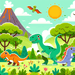 Gigantic Dino Adventure Paint By Diamonds Art