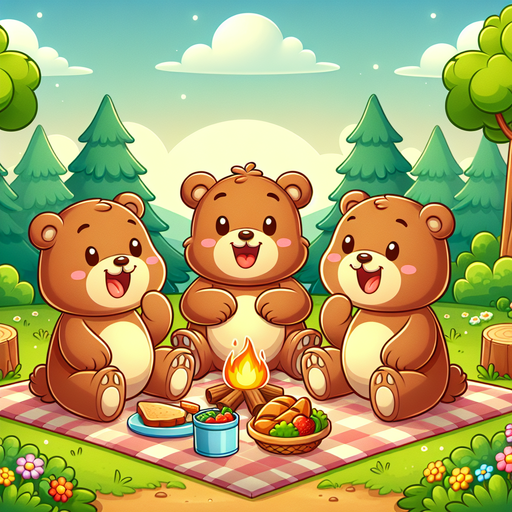 Happy Camping Bears Paint By Diamonds