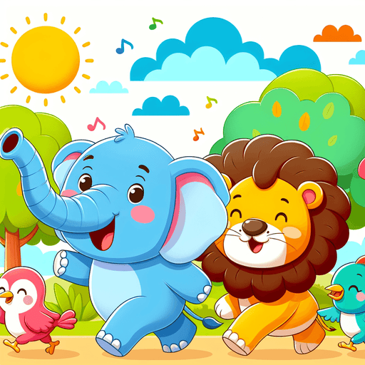 Colorful Animal Parade Paint By Diamonds Art