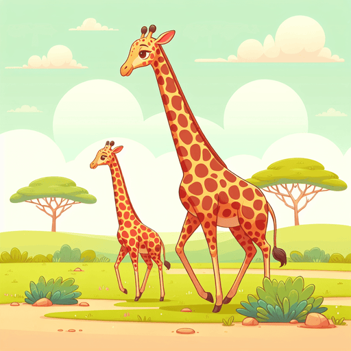 Gentle Giant Giraffe Gathering Diamonded Painting Kits
