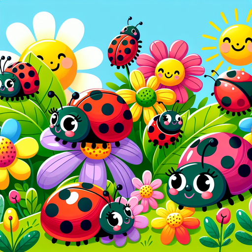 Lively Ladybug Adventure Paint By Color