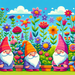 Garden Gnome Gathering Paint By Diamond