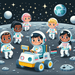 Lunar Rovers' Expedition Paint By Diamond