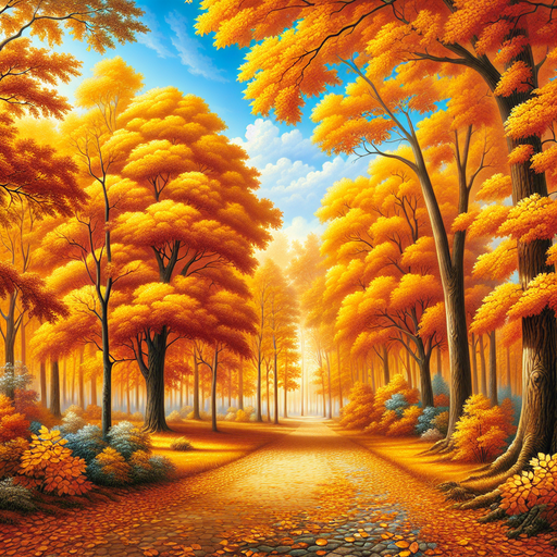 Crisp Autumn Walk Paint By Color