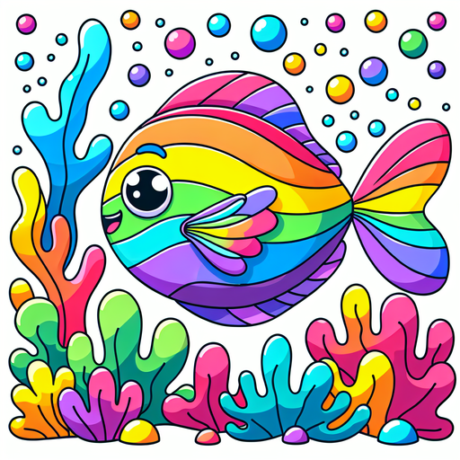 Colorful Rainbow Fish Diamond Painting