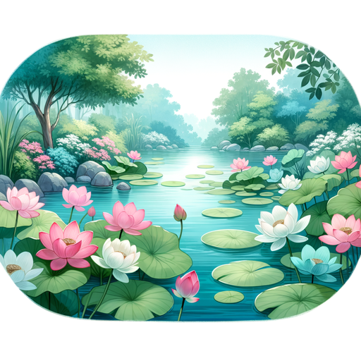 Tranquil Lotus Pond Paint By Diamond