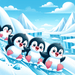 Arctic Adventure Penguins Paint By Diamond