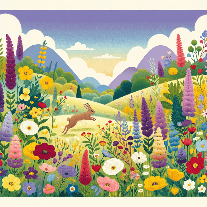 Wildflower Field Adventure Painting By Diamonds Kit