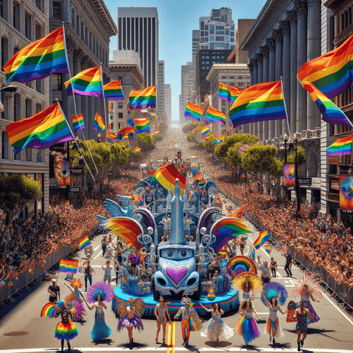 San Francisco Pride Parade - San Francisco Painting By Diamonds Kit