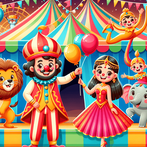Colorful Circus Fun Paint By Diamonds Kits
