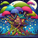 Whimsical Fairy Treehouse Paint By Color