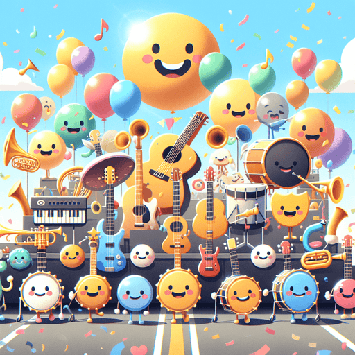 Joyful Musical Parade Painting By Diamonds Kit