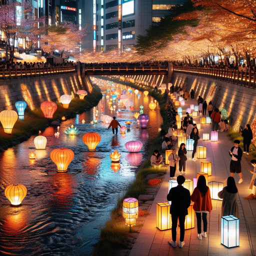 Korean Lantern Festival Painting By Diamonds Kit