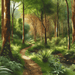 Majestic Forest Trail Painting By Diamonds Kit