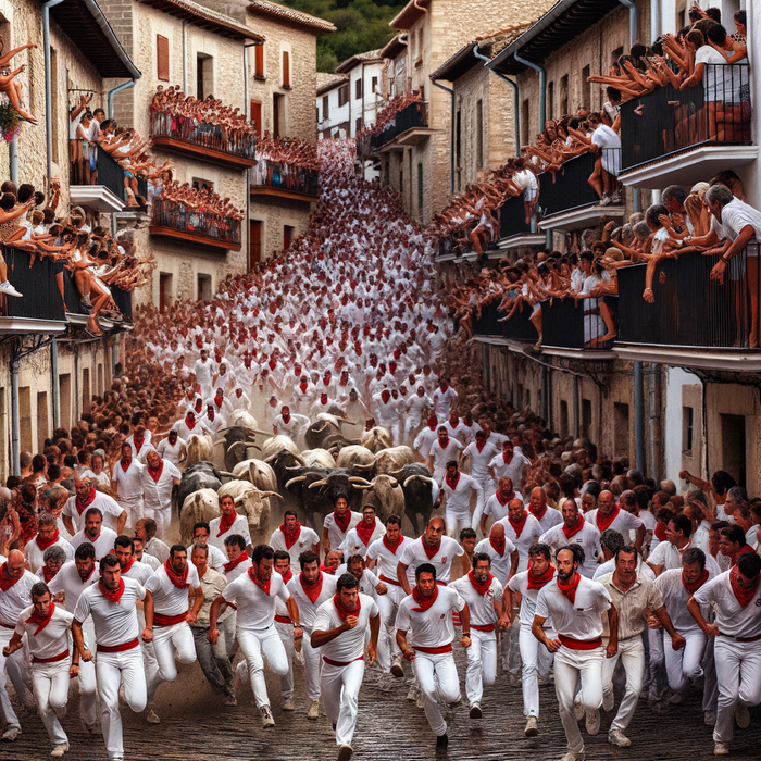 San Fermin Running Of The Bulls - Pamplona Painting By Diamonds Kit