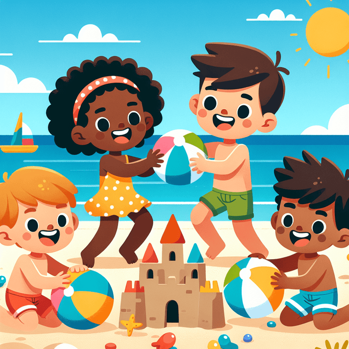 Beach Day Fun Paint By Diamond