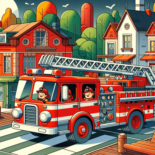 Cheery Firetruck Diamond Painting