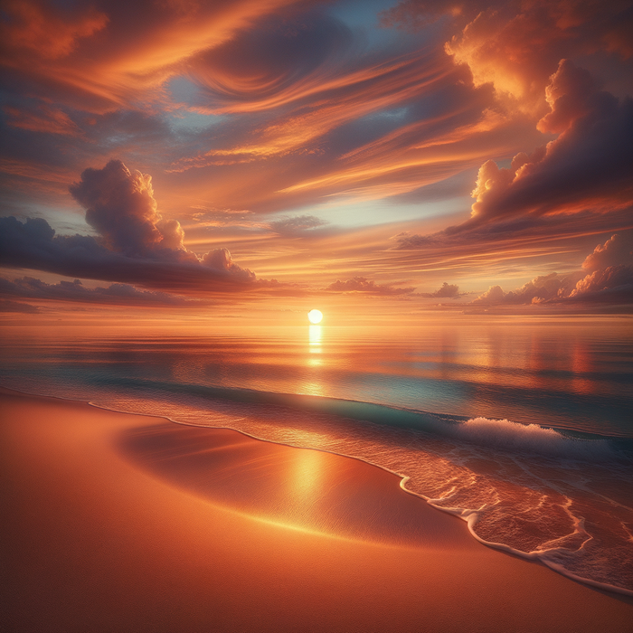 Calming Beach Sunset Painting By Diamonds Kit