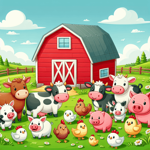 Farmyard Friends Gathering Painting By Diamonds Kit