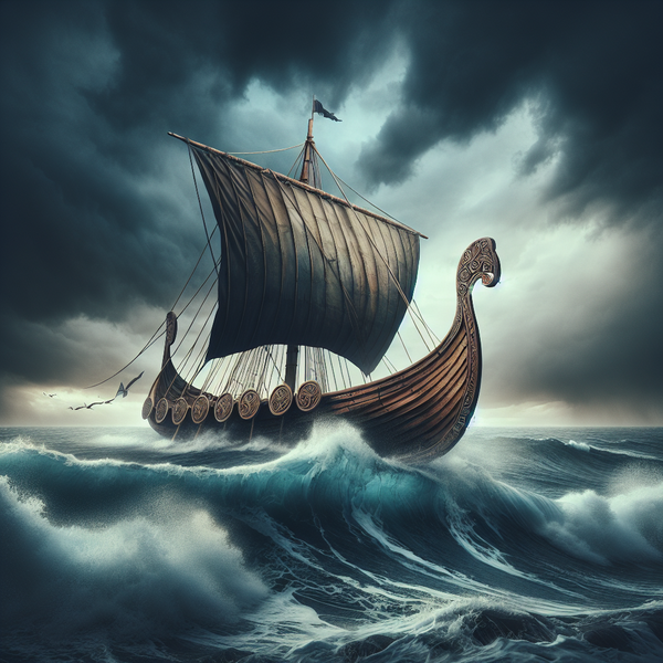 Viking Ship Voyage 5D DIY Paint By Diamond Kit — Original Paint By Diamond