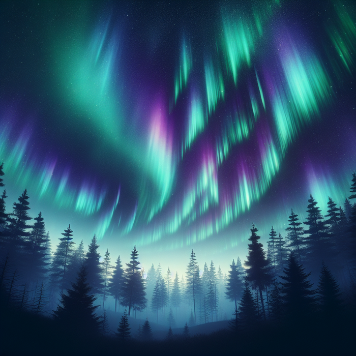 Aurora Forest Paint By Diamond