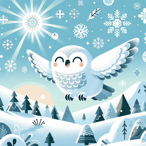 Joyful Snowy Owl Paint By Diamonds Art