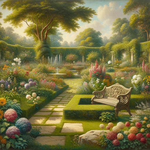 Victorian Garden Sanctuary Painting By Diamonds Kit