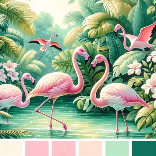 Lovely Flamingo Retreat Paint By Color