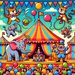 Adventurous Circus Troupe DIY Paint By Diamonds