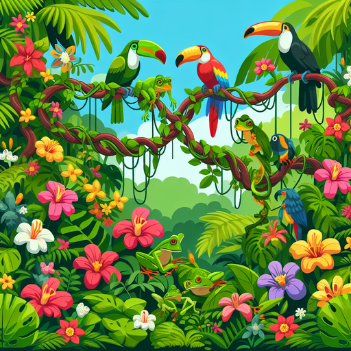 Tropical Rainforest Wonders Paint By Diamond
