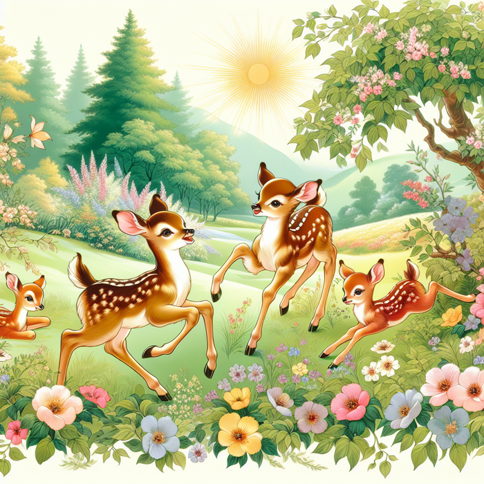 Sweet Little Fawns Painting Diamond Kit