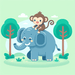 Friendly Jungle Safari Diamonded Painting Kits