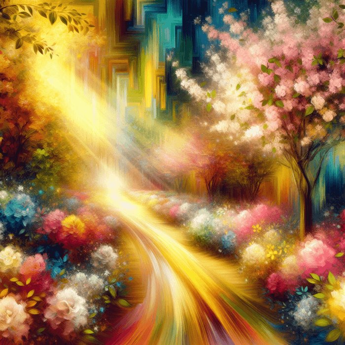 Spring Blossom Pathway Paint By Diamond