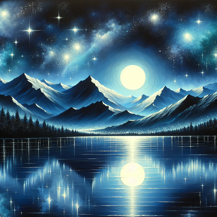 Starlit Mountain Escape Diamond Painting