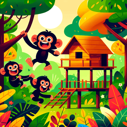 Cheeky Chimpanzee's Treehouse Paint By Diamonds
