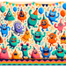 Funky Monster Mash Paint By Diamonds Art