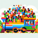 Choo Choo Train Painting By Diamonds Kit