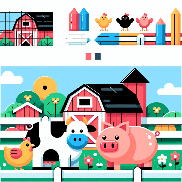 Friendly Farm Day Painting Diamond Kit