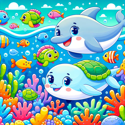 Joyful Underwater Friends Diamond Painting