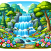 Wonderland Waterfall Paint By Diamonds Kits