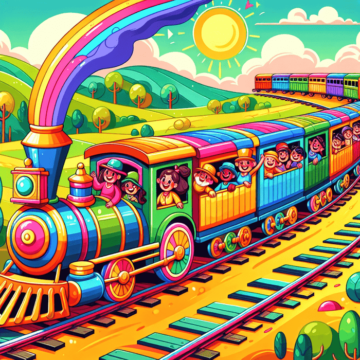 Whimsical Adventure Train Paint By Diamonds Art