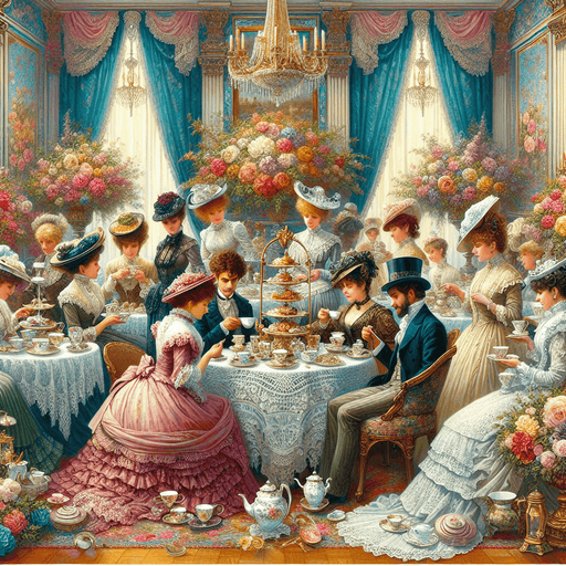 Whimsical Victorian Tea Party Diamonded Painting Kits