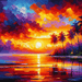 Tropical Sunset DIY Paint By Diamonds