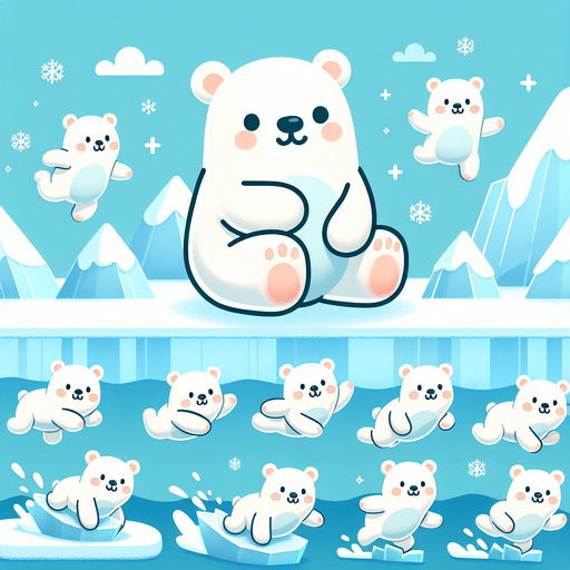 Polar Bear's Icy Playground DIY Paint By Diamonds
