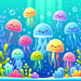 Joyful Jellyfish Jam Paint By Diamonds Art