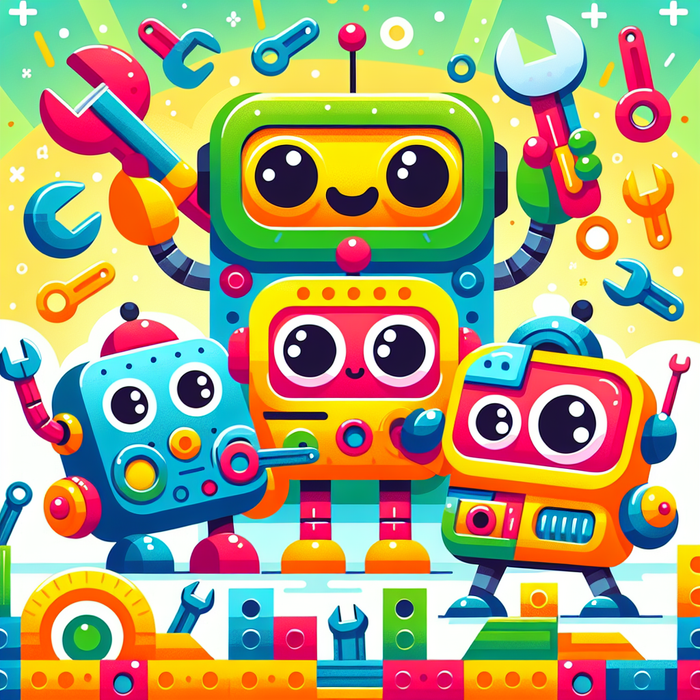 Friendly Robot Builders Painting Diamond Kit