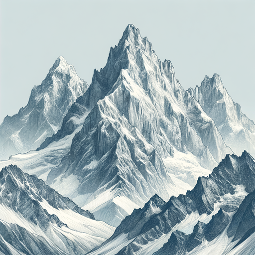 Majestic Mountain Peak Paint By Color