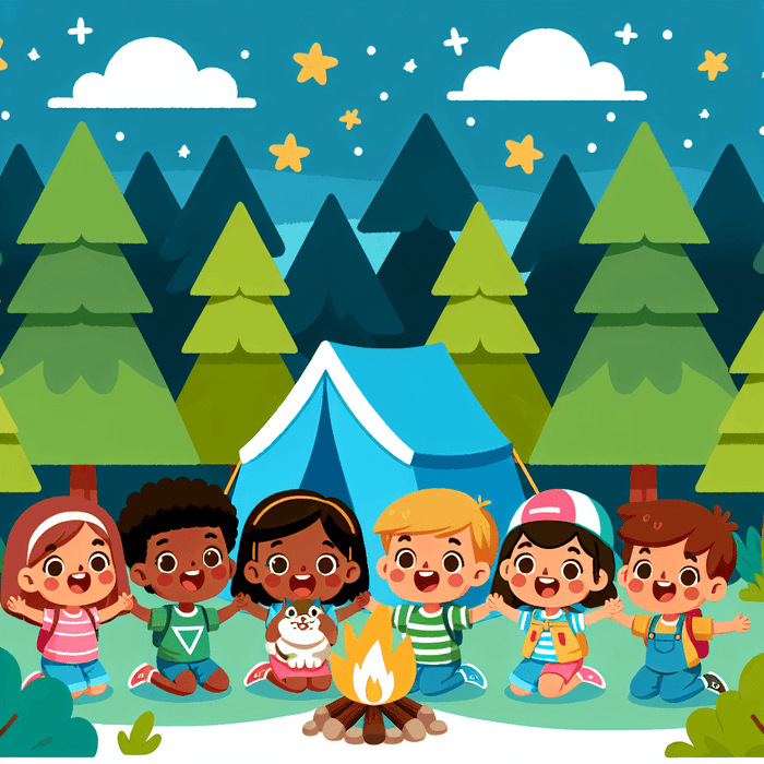 Cheerful Camping Trip Paint By Diamonds Art