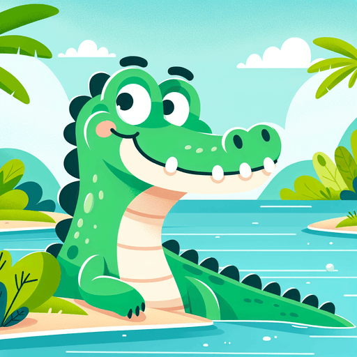 Cheerful Crocodile Paint By Color