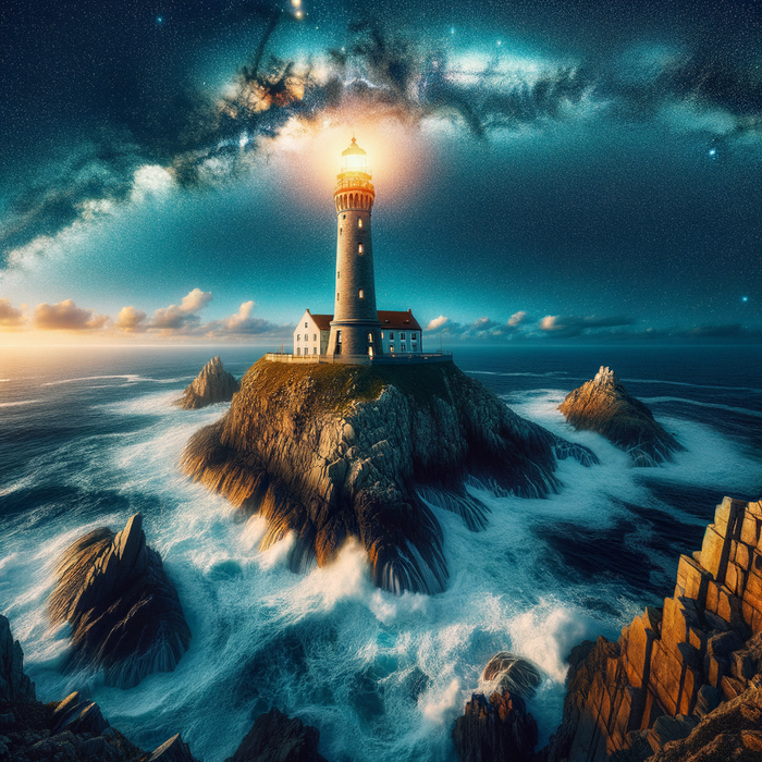 Stellar Lighthouse 5D DIY Paint By Diamond Kit